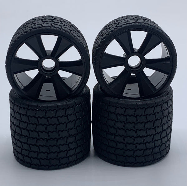 Gravity RC USGT Pre-Glued Belted Tires On Gray Edge Wheels (Set Of 4) - GRC123