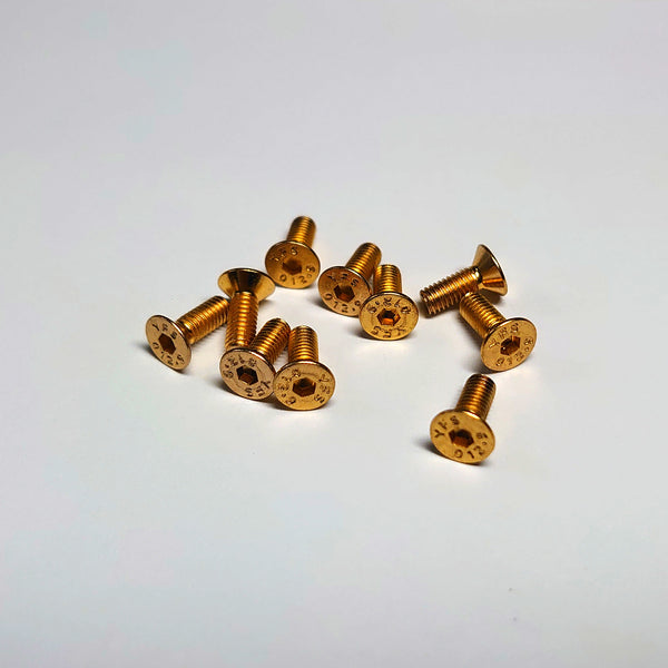 YFS Steel hex countersink screw (Titanium coated) M3 x 8mm