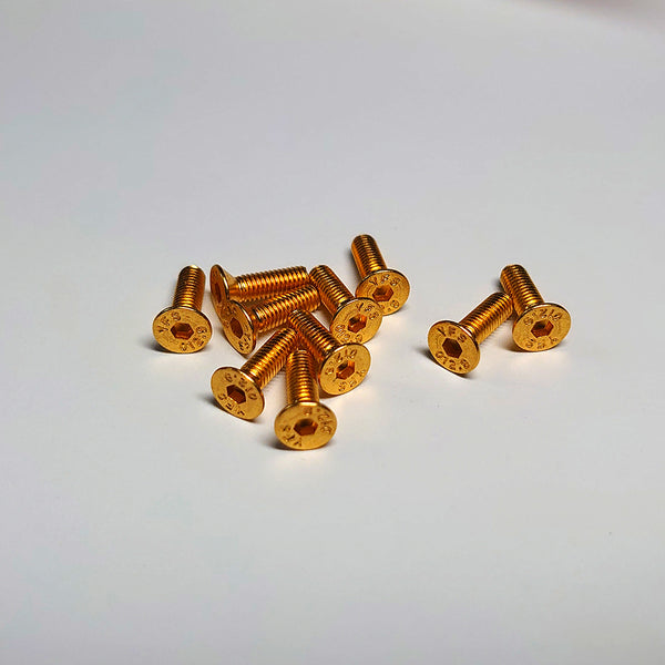 YFS Steel hex countersink screw (Titanium coated) M3 x 10mm
